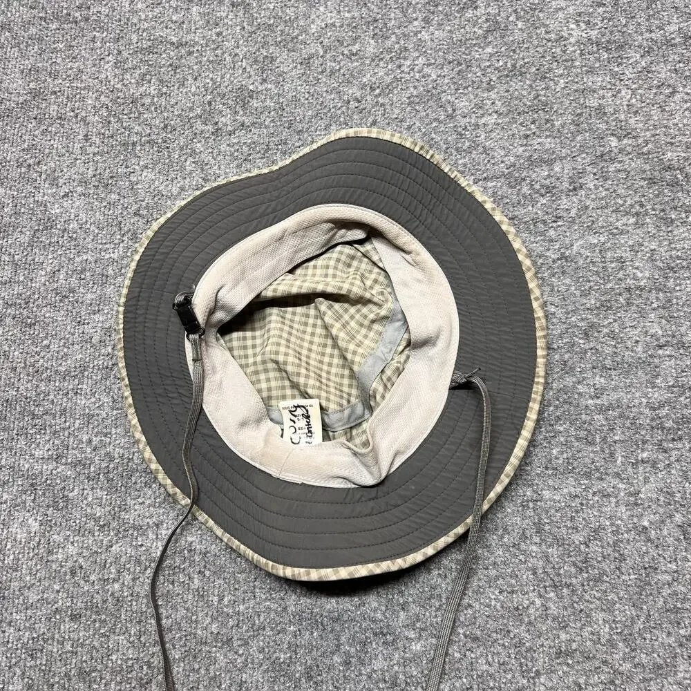 Outdoor Research Boys Sun Hat L Beige Wide Brim Fish Chin Strap Outdoor Summer